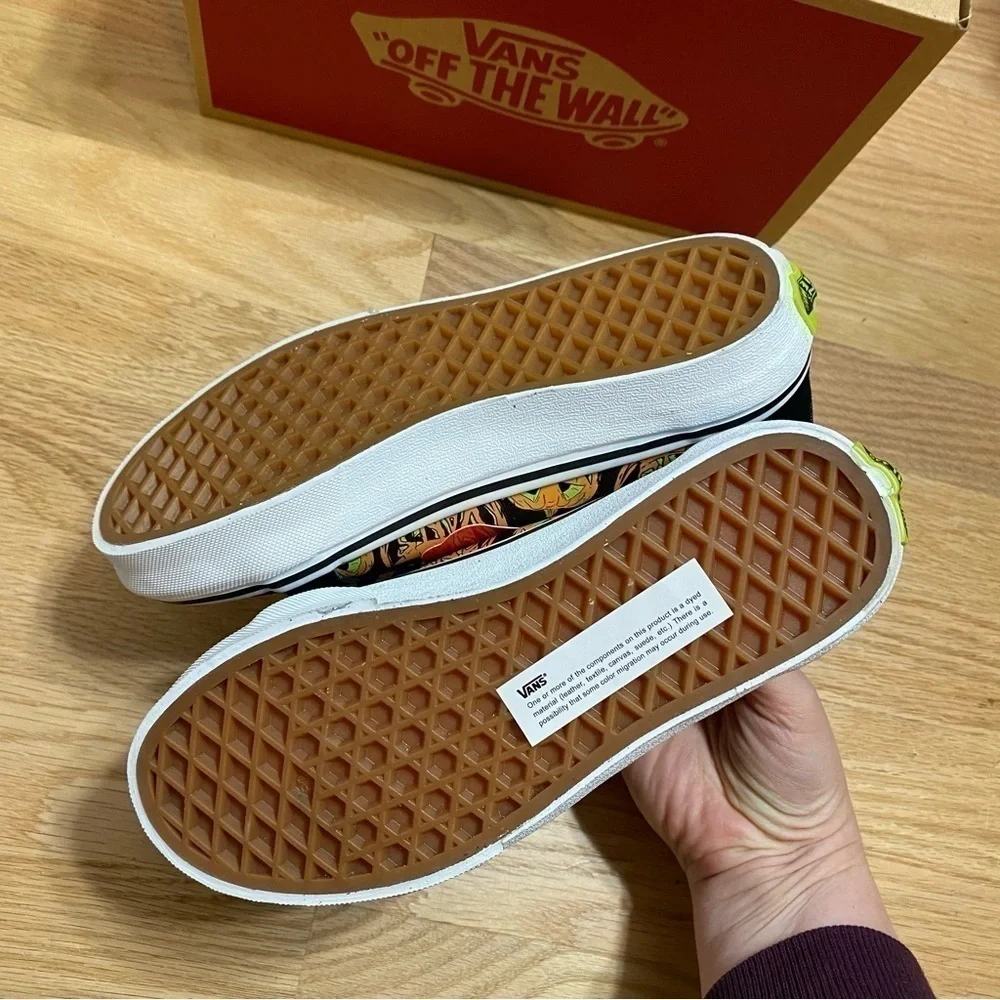 Vans Glow in the Dark Pumpkin Sneakers NEW Sk8 Hi Zip Kids Sz 1 2 12 13 Youth